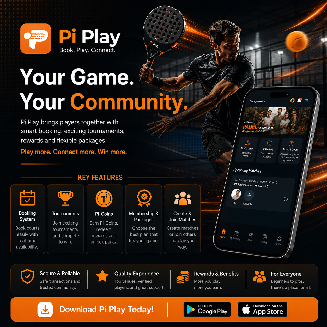 PiPlay – Play Padel, Pickleball